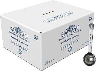 Ghirardelli Chocolate & Cocoa Sweet Ground Powder, 10lb with Barista Spoon
