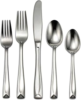 Oneida Lincoln 45-Piece 18/0 Silverware Set for 8, Flatware | mirror finish, dishwasher safe | includes serving spoons and utensil set | heavy duty, cutlery set for kitchen and dining