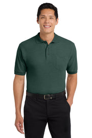 Unisex Silk Touch Polo Dark Green by Port Authority – Large, Silk, Dark Green, Model SNM-241074