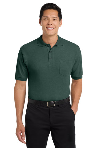 Unisex Silk Touch Polo Dark Green by Port Authority – Large, Silk, Dark Green, Model SNM-241074