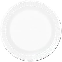 Dart 6PWCR 6 in White Unlaminated Foam Plate (Case of 1000)