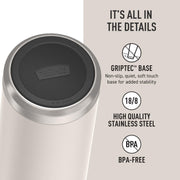 ICON SERIES by THERMOS – 24 Ounces, 24.0 fluid_ounces, Stainless Steel, Sandstone, Model IS2212SN4