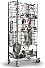 Hubert Flint Steel Kitchen Drying Rack Cart - 36L x 18" W x 72" H