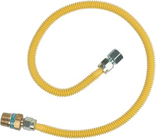 BrassCraft CSSD105E-36 P 1/2-Inch Female Flare EFV x 1/2-Inch FIP x 36-Inch Safety+PLUS Gas Connector, 1/2-Inch OD 71,100 BTU