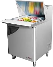 Turbo Air - Super Deluxe Mega Top 12 Pan 2 Door Stainless Refrigerated Sandwich/Salad Prep Table