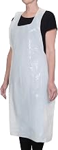Winco 28" x 46" White Disposable Plastic Apron