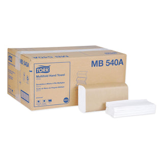 MB540A Universal Multifold Hand Towel by Tork – 9 1/8 inches x 9 1/2 inches, Paper, White, Pack of 4000, Model SCA MB540A