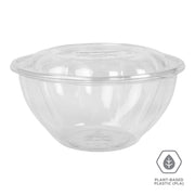 Compostable Clear PLA Plastic 32oz Salad Bowl With Lid by ECO PRODUCTS – 32oz, 32.0 ounces, PLA Plastic, Clear, Pack of 150