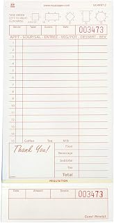 AmerCareRoyal Guest Check Loose-Pack Refill, 15 Lines, Three-Part Carbonless, 4.2 x 8.5, 200 Forms/Pad, 10 Pads/Carton