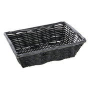 10" x 7 1/2" x 3" Large Synthetic Wicker Basket by HUBERT – 10" x 7.5" x 3", Plastic, Black, Model K340 BLK
