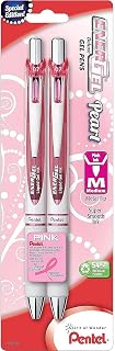 Pentel Pink BCA EnerGel Pearl RTX Retractable Gel Pen, 0.7mm (BL77WBP2PP)