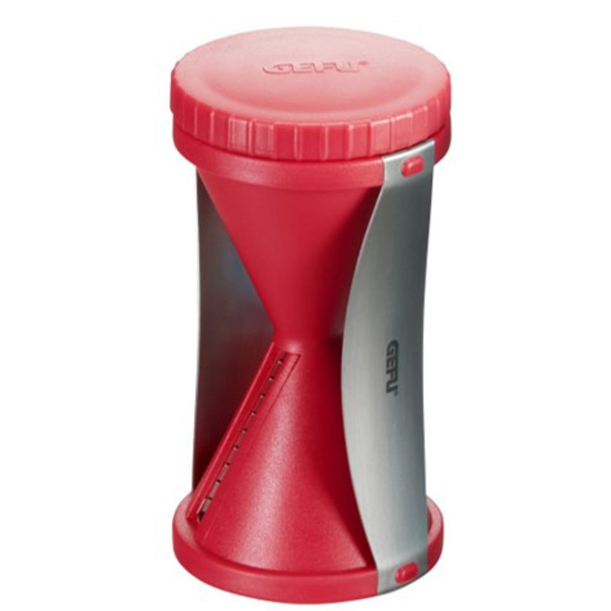 SPIRELLI Spiral Slicer RED by GEFU – 12.5 x 7.5 x 16 cm, Stainless Steel, Red, Model GE89305