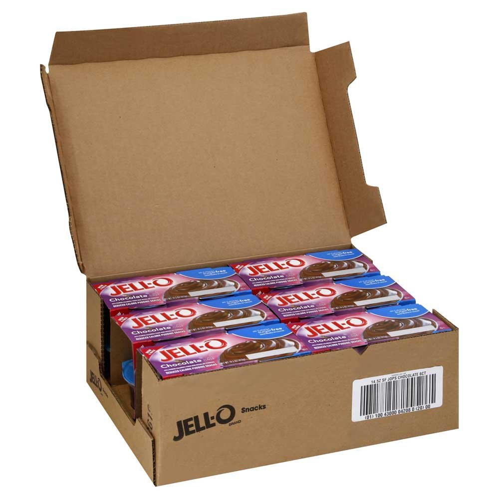 Jello Ready To Eat Sugar Free Chocolate Pudding - 4 per pack - 6 packs per case. by Kraft – Pack of 6