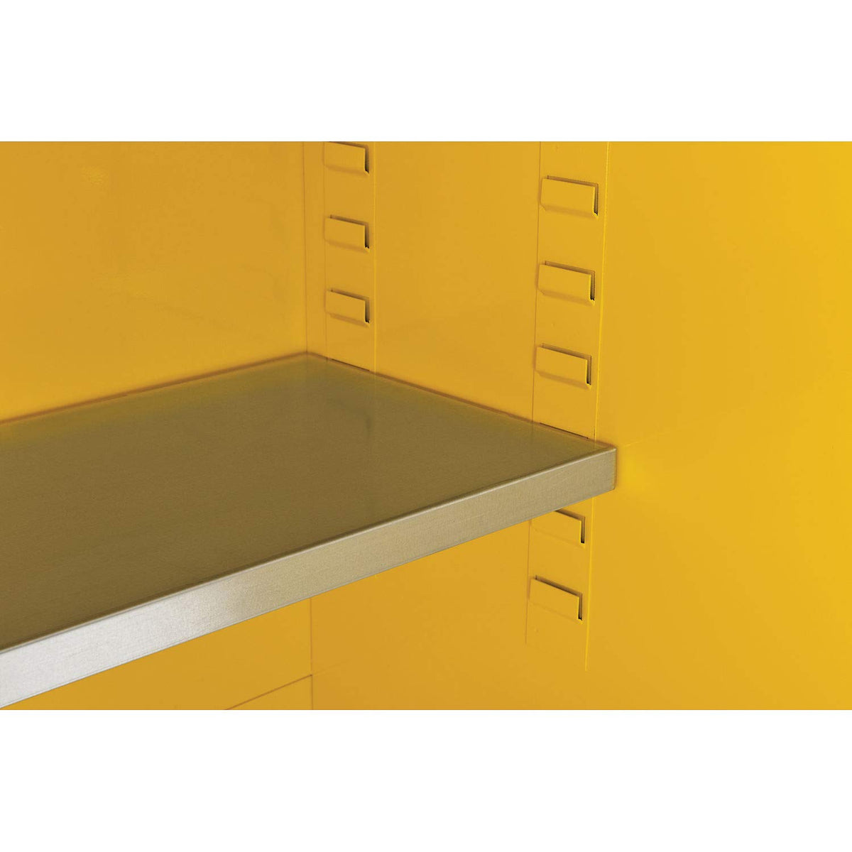 110 Gallon Drum Storage Safety Cabinet by Global Industrial – 34"L x 59"W x 52"H, Alloy Steel, Yellow, Model EDZ-110