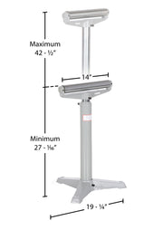 Steel Horizontal Roller Stand 27 In. to 42 In. Raised Height by Vestil – One Size, Alloy Steel, Grey, Model STAND-H-HP