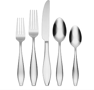 Oneida Comet 65-Piece 18/0 Silverware Set for 12, Flatware | mirror finish, dishwasher safe | includes serving spoons and utensil set | cutlery set, wedding silverware