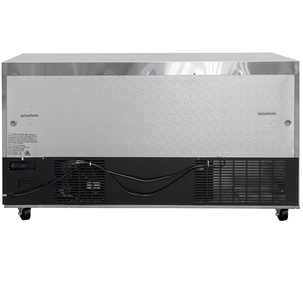 60 1/5" W Undercounter Refrigerator w/ (2) Sections & (2) Doors by MOTAK – 63.39x32.68x38.58, In Description, Check Images, Model MUR-60-X