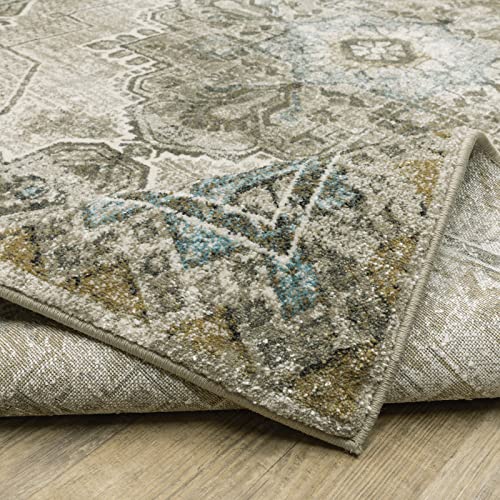 Oriental Weavers 7" x 2'3" (Runner) / Grey / Traditional/Casual Area Rugs