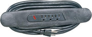 Global Industrial Plastic Cart Three Outlet Power Strip with 10' Cord