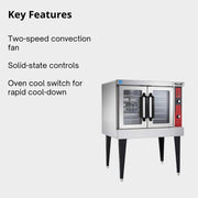 VULCAN Single Deck | LP Gas / Silver / 7.4 cubic_feet Commercial Ovens