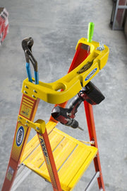 CO Type IA Aluminum Podium Ladder - 10' by Werner – 12 ft, Aluminum, Red, Model PD6210