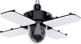Feit Electric LED Garage Ceiling Light with Camera, Smart Security Garage Light WiFi 2.4GHz, Screw-in E26 Base, Motion Sensor, Two-Way Audio, Video Motion Notifications, 12,000 Lumens, 5000K Dimmable