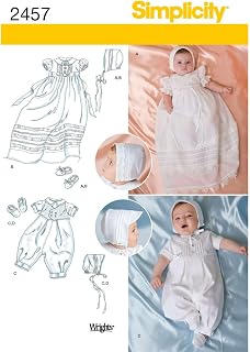 Simplicity Special Occasion Baby Clothing Sewing Pattern, Sizes XXS-M