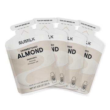Unsweetened Almond (32 oz) by Numilk – 8 Fl Oz (Pack of 4), Pack of 4, Model 0859581004446
