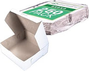 SCT White One-Piece Non-Window Bakery Boxes, 8 x 5 x 3, White, Paper, 250/Carton