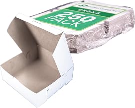 SCT White One-Piece Non-Window Bakery Boxes, 8 x 5 x 3, White, Paper, 250/Carton