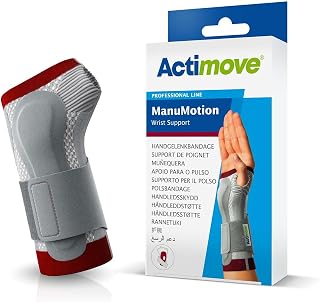 Actimove Professional ManuMotion Wrist Support | Wrist Brace with Thumb Support for Arthrosis, Rheumatoid Arthritis, Sprains, Tendon, Soft Tissue & Ligament Injuries, Postoperative Care | White, Left, Medium