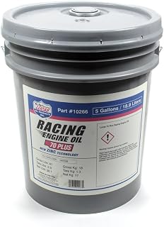 Lucas Oil Products 10266 70 Plus Racing Motor Oil, 5 Quart, 1 Pack