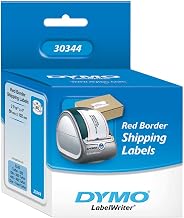DYMO LabelWriter Shipping Labels, White with Red Border, 2-5/16" x 4", 300 per Pack