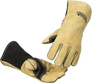Lincoln Electric Heavy Duty MIG/Stick Welding Gloves | Heat Resistant & Durabilty | XL | K4082-XL,Black/Tan