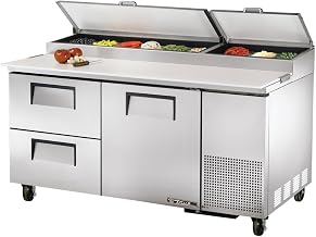 True TPP-67D-2 Solid Door and Drawer Pizza Prep Table
