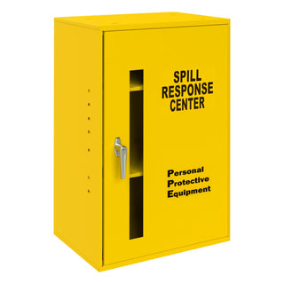 Spill Control Cabinet by Durham – 20 x 14.25 x 32.75 inches, Alloy Steel, Yellow, Model 057-50