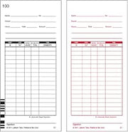 E7-1000 Model E7 Time Card (Box of 1000) For use with Lathem 7000E and 7500E Calculating Time Clocks, Double Side Print, Rotary Cut for Accuracy