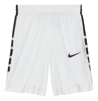 Boy's Elite Shorts White/Black by Nike – Medium, Polyester, White/Black