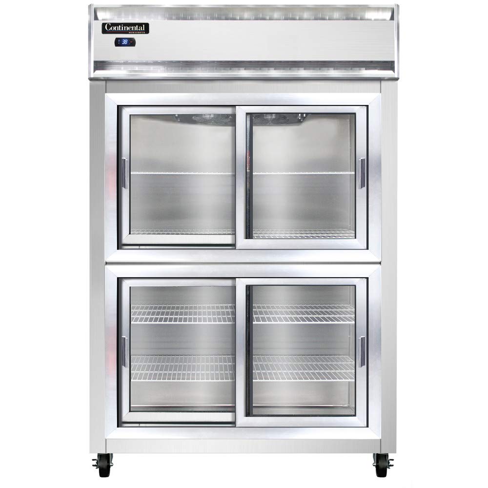 2RS-SA-SGD-HD Two Section Sliding Glass Door Refrigerator by Continental Refrigerator – Commercial Grade