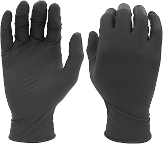 Biodegradable Black Nitrile Disposable Gloves by SHOWA