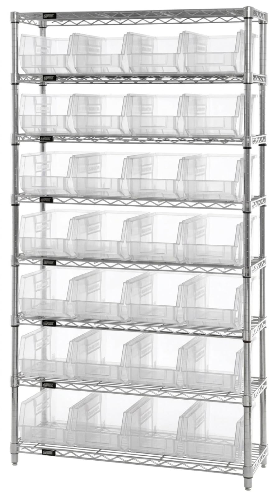 QUANTUM STORAGE SYSTEMS Clear / 18" L x 6" W x 5" H / Ultra Stack & Hang Shelf Baskets