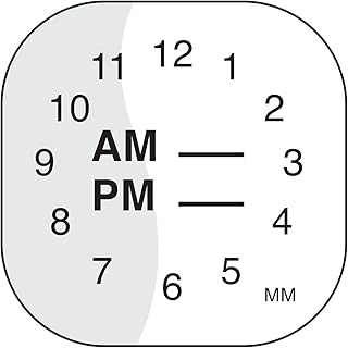 DayMark Safety Systems MoveMark IT110063 Clock Removable Label, 1" x 1" Roll of 1000