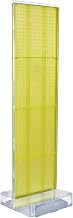 Azar Displays 700770-YEL TWO-SIDED PEGBOARD FLOOR DISPLAY NON- REVOLVING ROUND STUDIO BASE. PANEL SIZE: 16" W X 60" H, Yellow