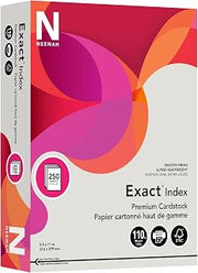 Neenah Paper Exact Index Card Stock, 110 lb Index Weight, 8.5 x 11, Gray, 250/Pack