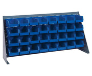 QUANTUM STORAGE SYSTEMS Gray / Gray 19H x 36W x 8D / 18 Blue Bins 11L x 6W x 5H Open Storage Bins