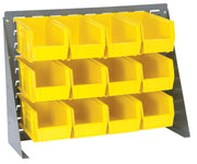 QUANTUM STORAGE SYSTEMS Yellow / 21" H x 28" W x 8" D / 11" L x 6" W x 5" H 12 Ultra Yellow Bins Baskets, Bins & Containers