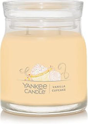 Yankee Candle Vanilla Cupcake Scented Signature 13oz Medium Jar 2-Wick Candle Over 35 Hours of Burn Time