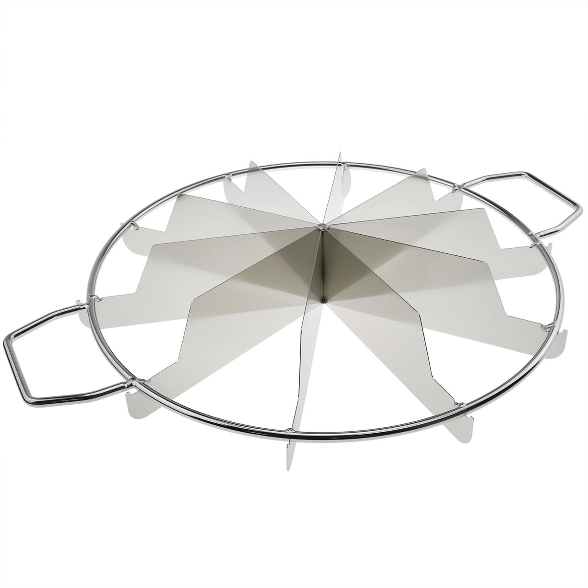 Safycaby Stainless Steel Pie Cutter Press, 10 Slices, Silver