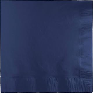 Creative Converting Touch of Color 6.5" x 6.5" Navy Lunch Napkin