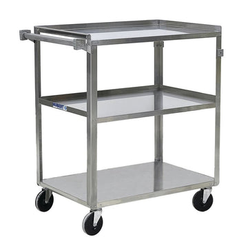 Utility Cart by HUBERT – Stainless Steel, Silver, Model ENC322SS
